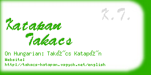 katapan takacs business card